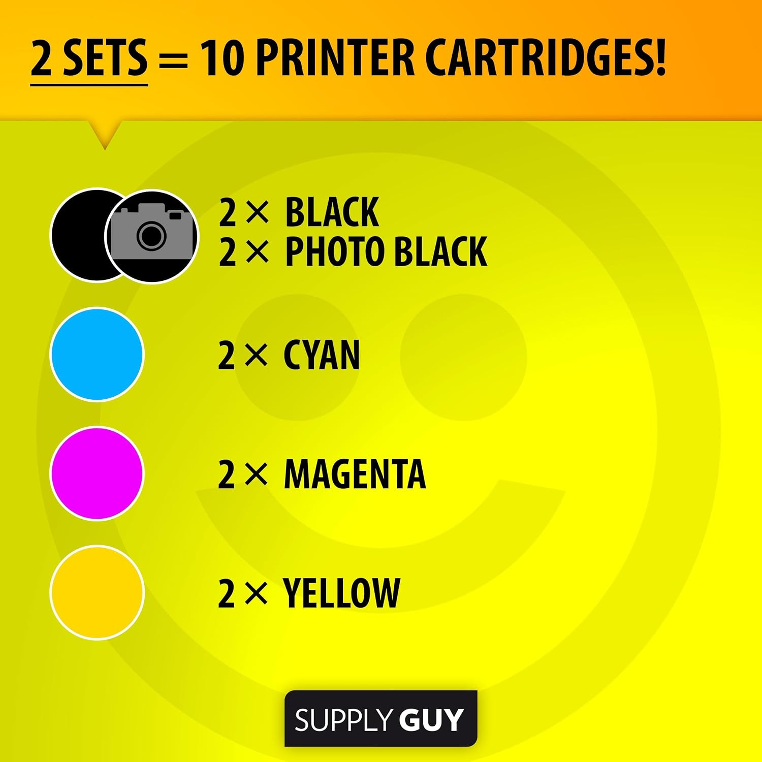 Detalle de Supply Guy 10 Ink Cartridges XXL – Compatible with Canon PGI-580 / CLI-581 for Pixma TR/TS Series