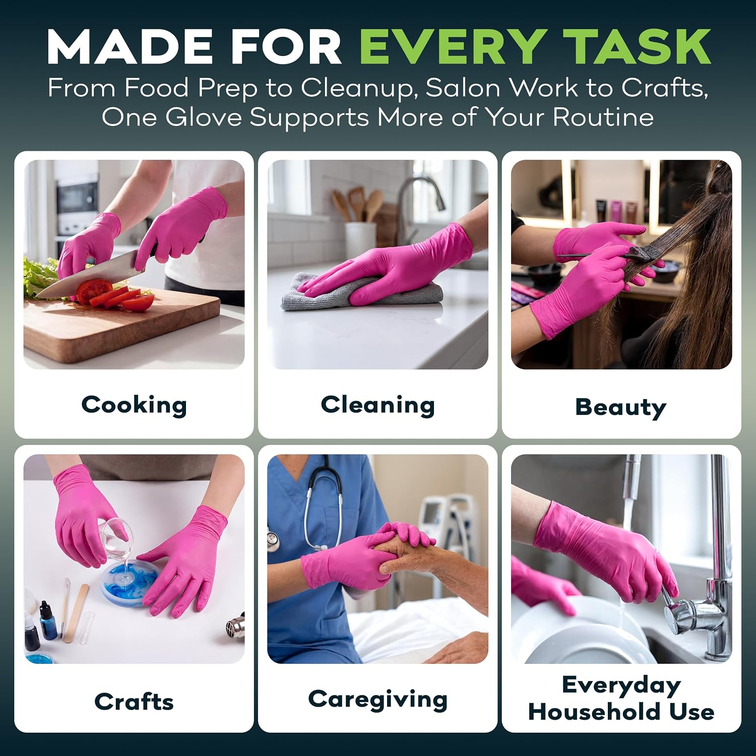 Thumbnail 6 de FifthPulse Fuchsia Hot Pink 3 Mil Nitrile Disposable Exam Gloves