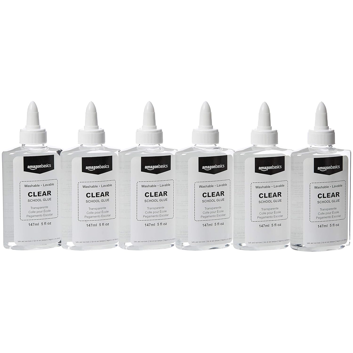 Detalle 2 de Amazon Basics Liquid Washable Glitter Glue (Assorted Colors, 4-Pack, 6 oz Each)