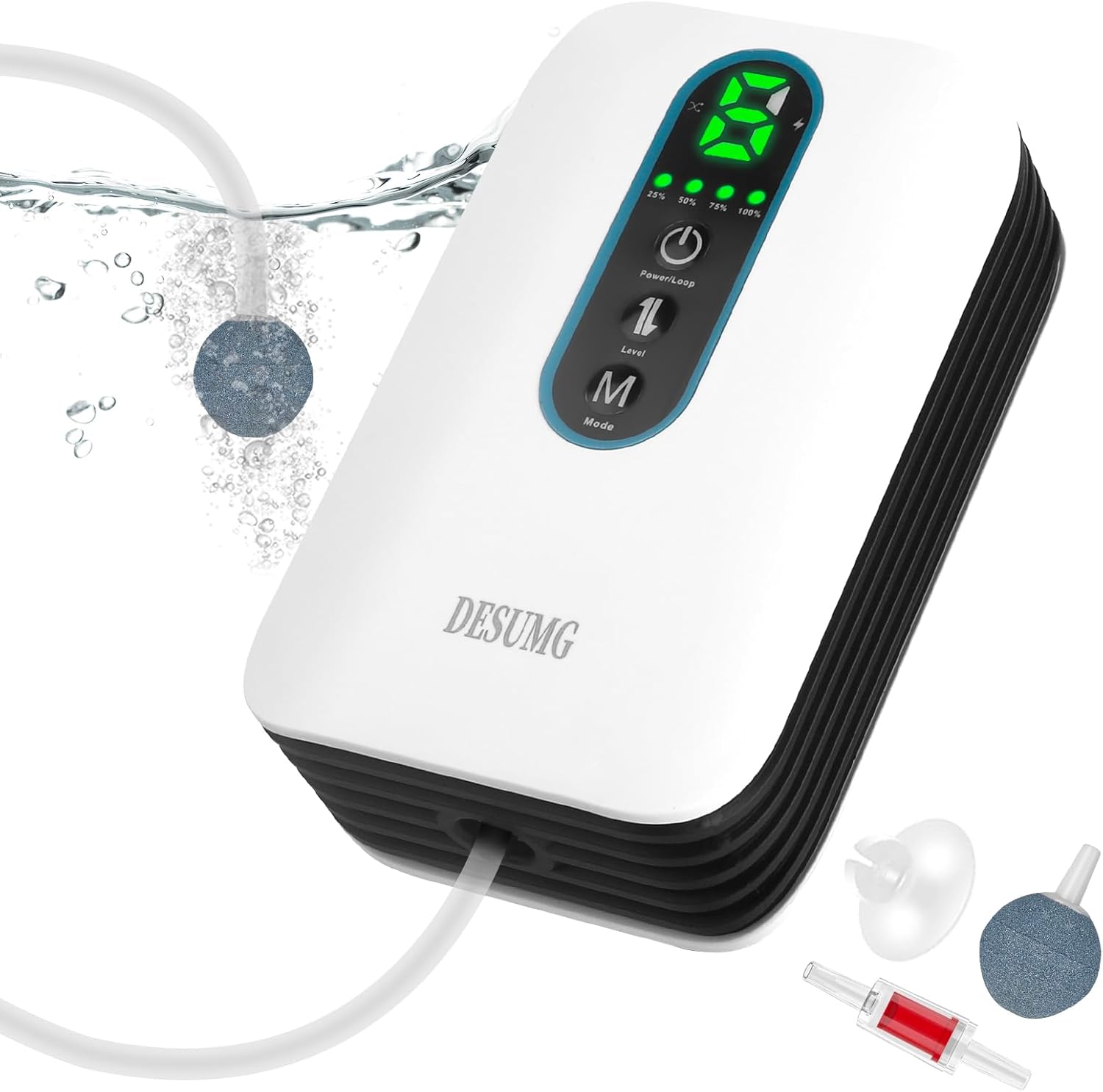 Thumbnail 6 de Desumg Dual Outlet Rechargeable Aquarium Air Pump 6-speed 🎣