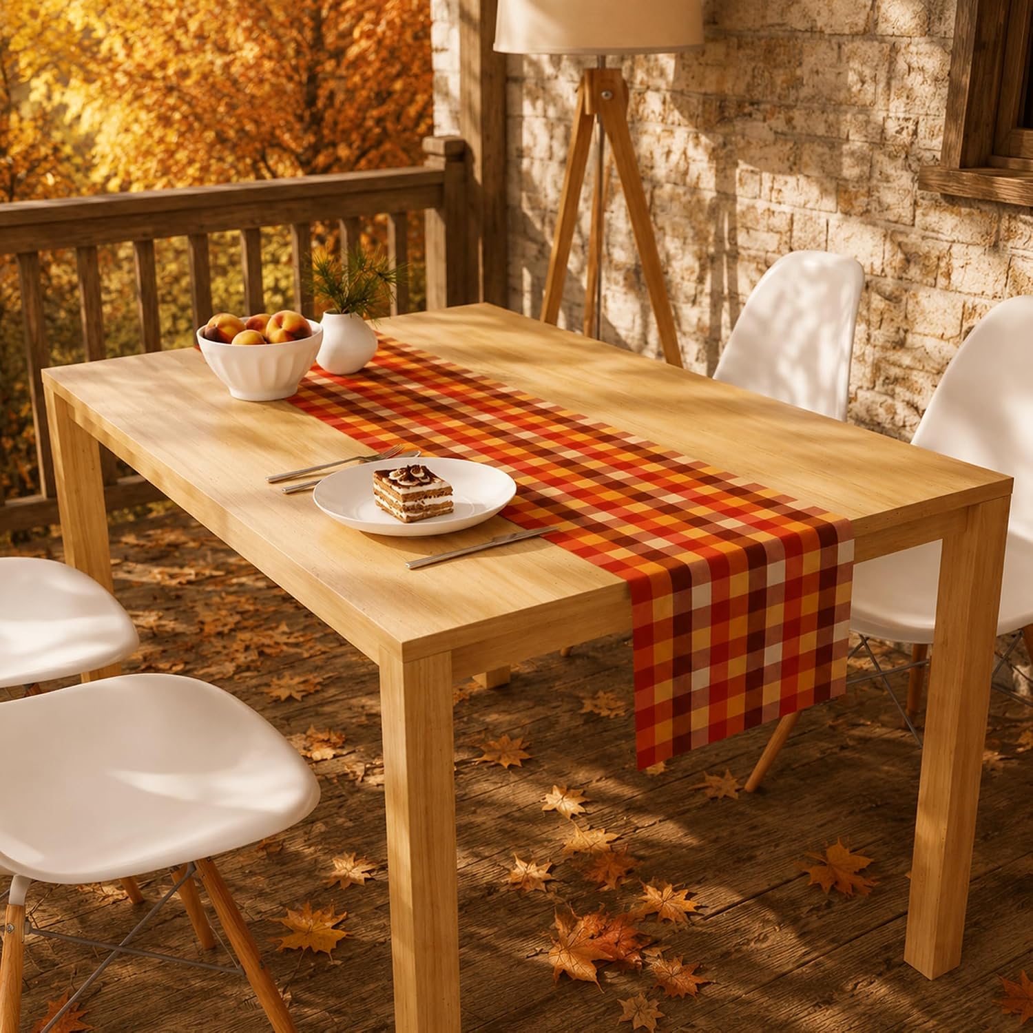 Thumbnail 4 de Plaid Table Runner, Polyester