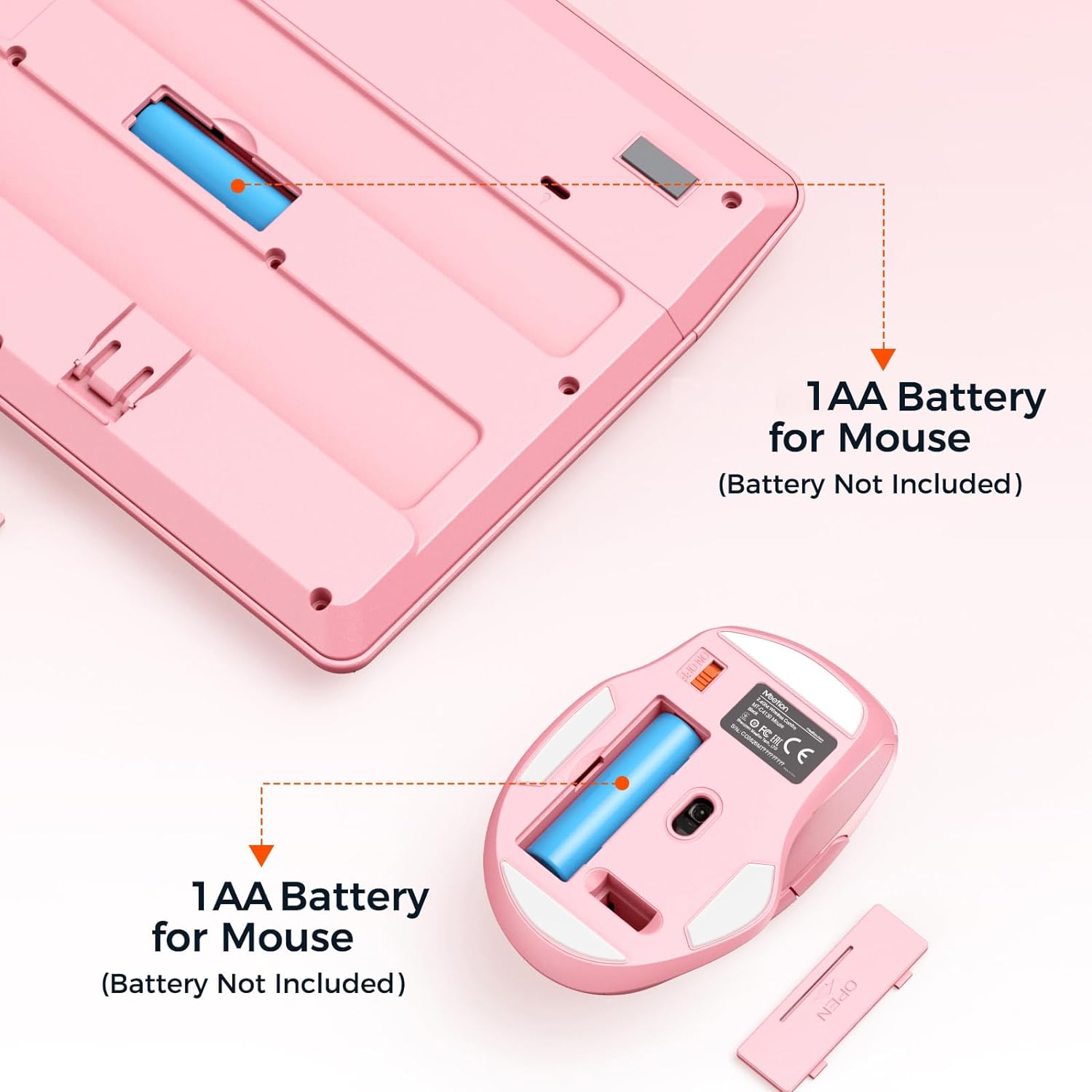 Thumbnail 4 de MEETION Wireless Keyboard and Mouse 2.4GHz 🖱️