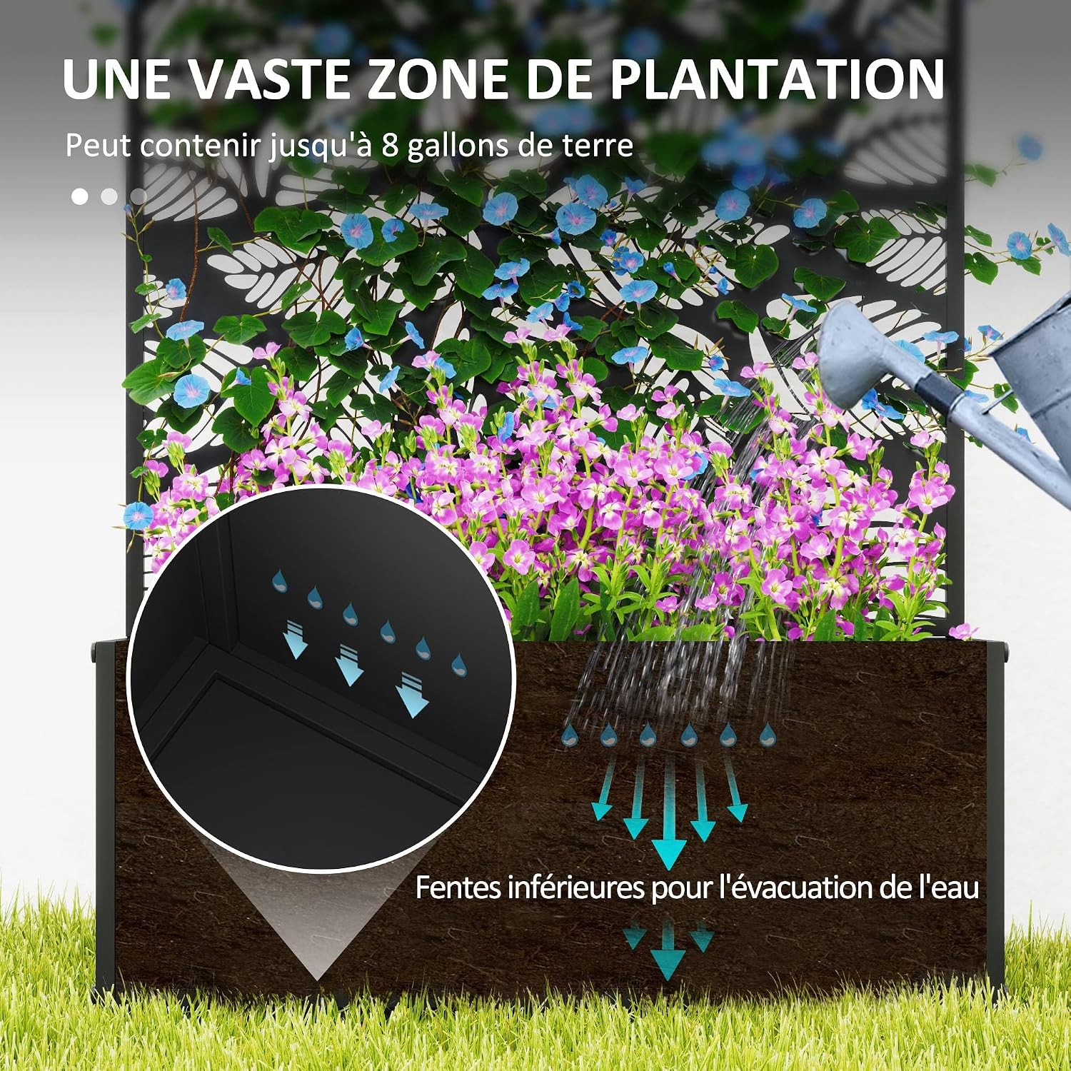 Thumbnail 2 de Outsunny Jardinière treillis 61x23x113