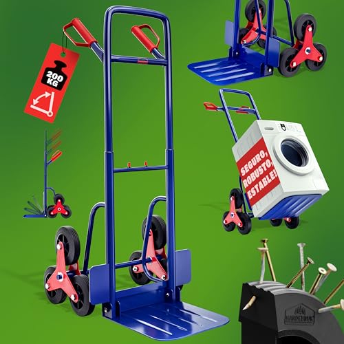 Thumbnail 7 de Gardebruk Deuba Carretilla plegable de mano para escaleras: carga 200 kg y 6 ruedas, altura ajustable