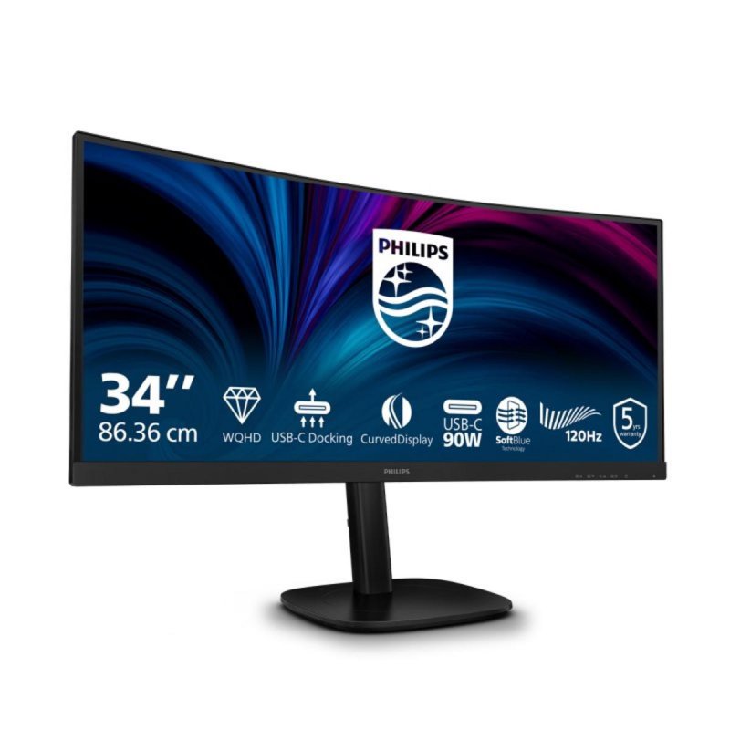 Detalle 2 de Philips 34B2U3600C/00 de 34" UltraWide QHD curvo con KVM y USB-C (120 Hz)