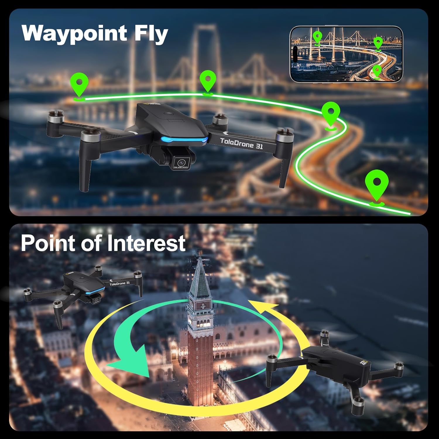 Thumbnail 5 de Toladrone TD31GPS Caméra 4K UHD