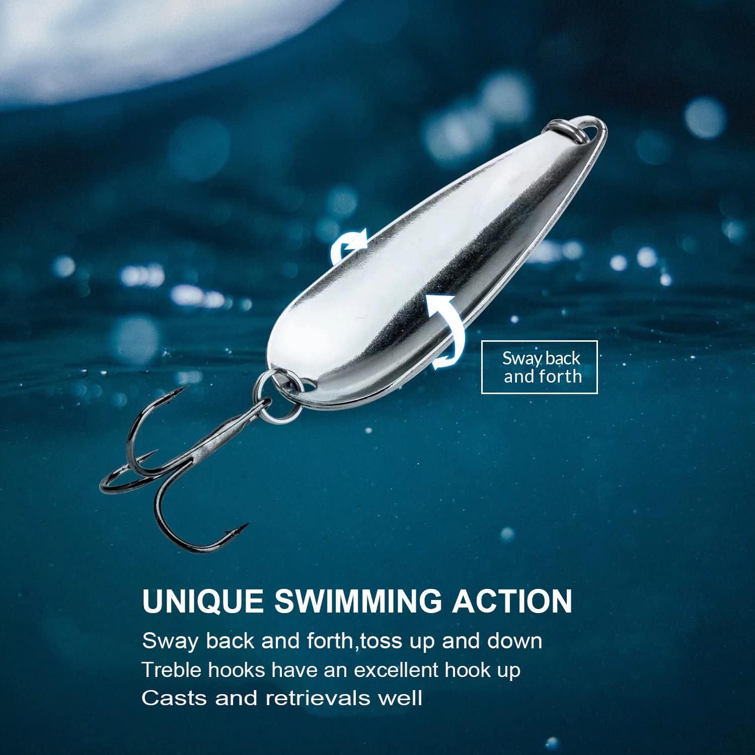 Detalle de THKFISH Fishing spoons 5-piece set