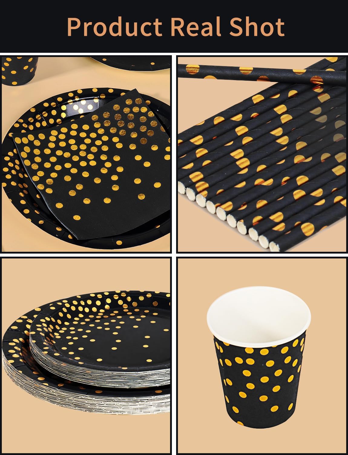 Detalle 2 de Nkaiso 126-Piece Rainbow & Silver Paper Party Tableware Set (for 25 guests)