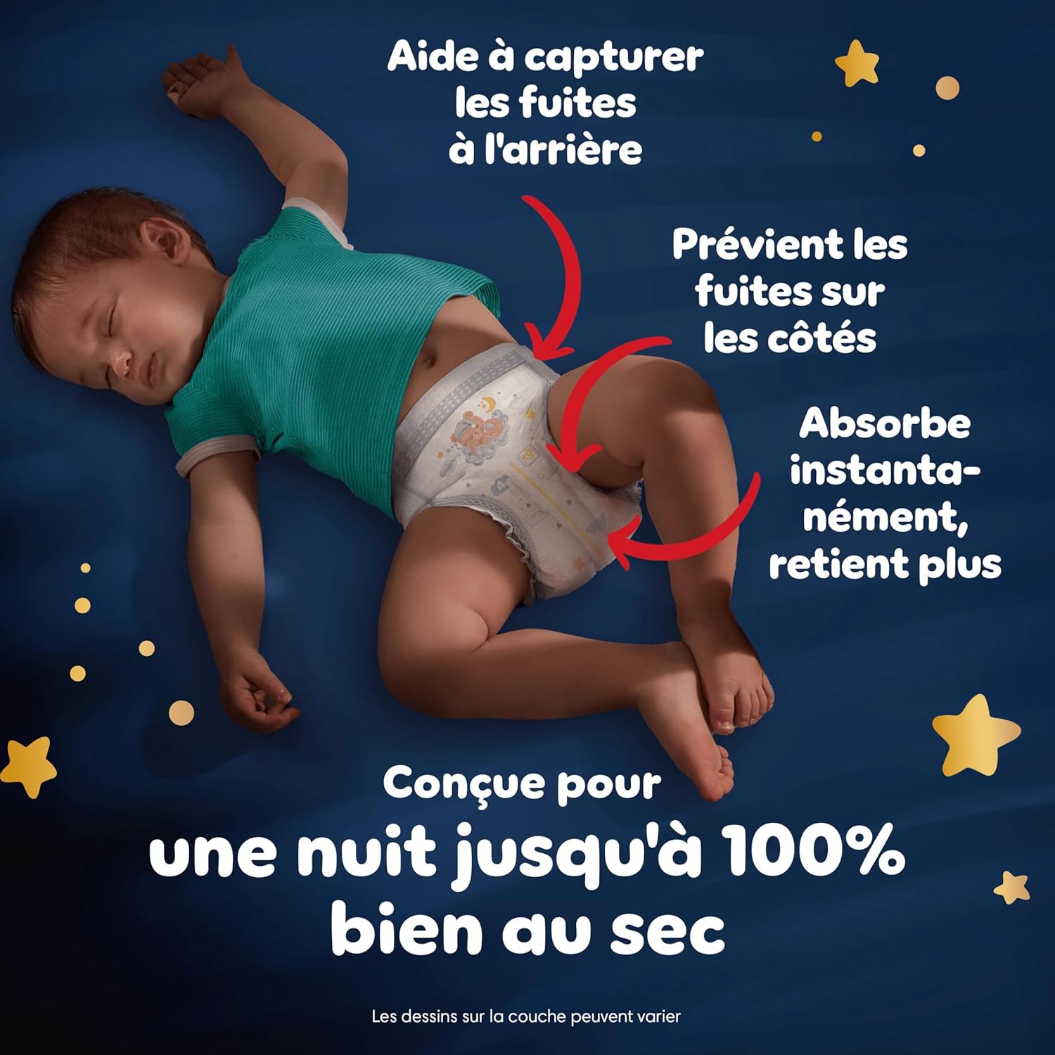 Detalle de Pampers Night Pants Taille 7 – 136 couches-culottes, 15 kg+