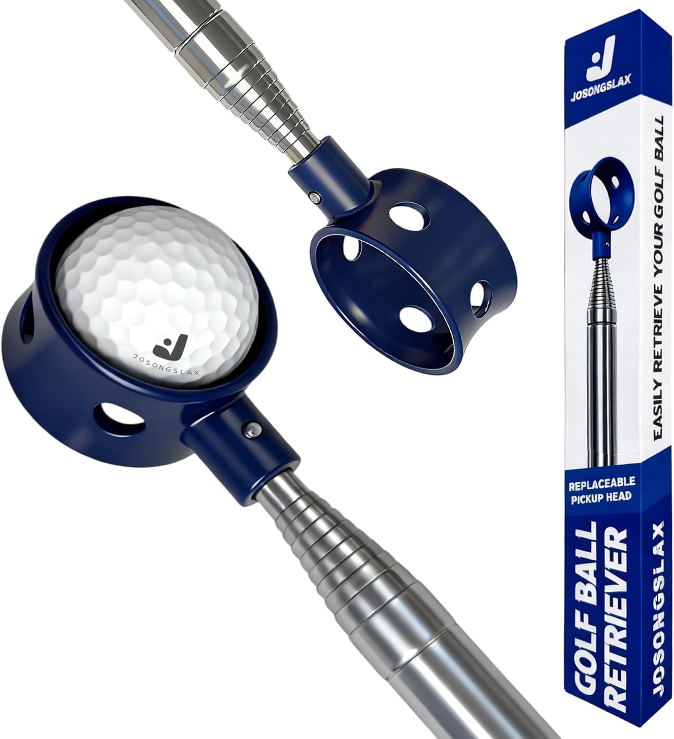 Detalle de Josongslax JOSONG013 Telescopic Golf Ball Retriever with Stainless Steel Shaft