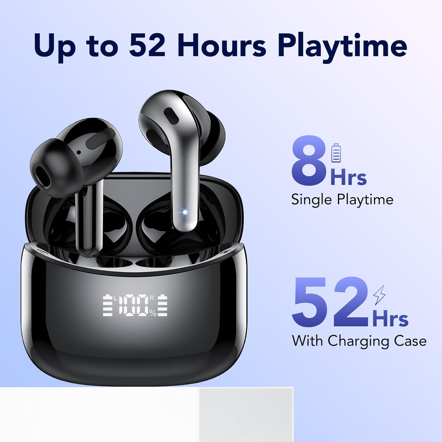 Detalle 2 de Tiksounds Wireless Earbuds with LED Power Display