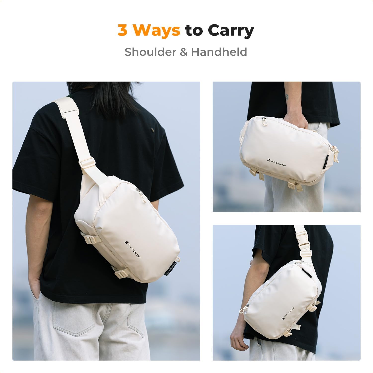 Thumbnail 5 de K&F Concept Camera Sling Bag: Practical, compact DSLR + Lens Carrier with Tripod Bottom Straps