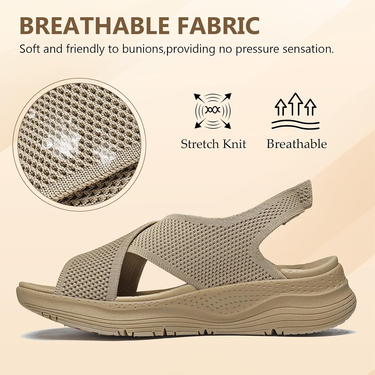Thumbnail 6 de Hanani Womens Orthopedic Sandals with Adjustable Straps and Arch Support