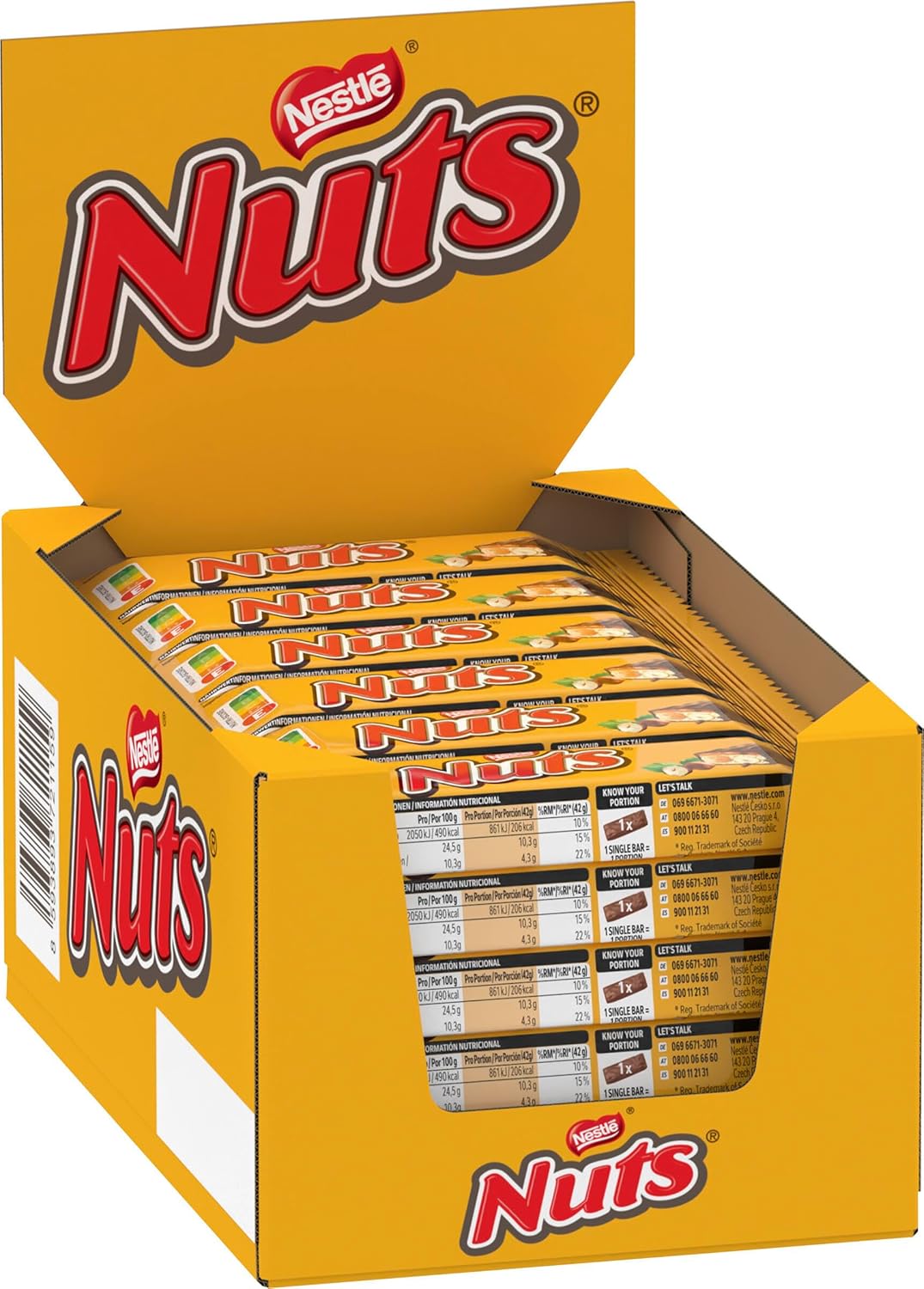 Detalle de NESTLÉ NUTS Schokoriegel 24×42 g 🍫