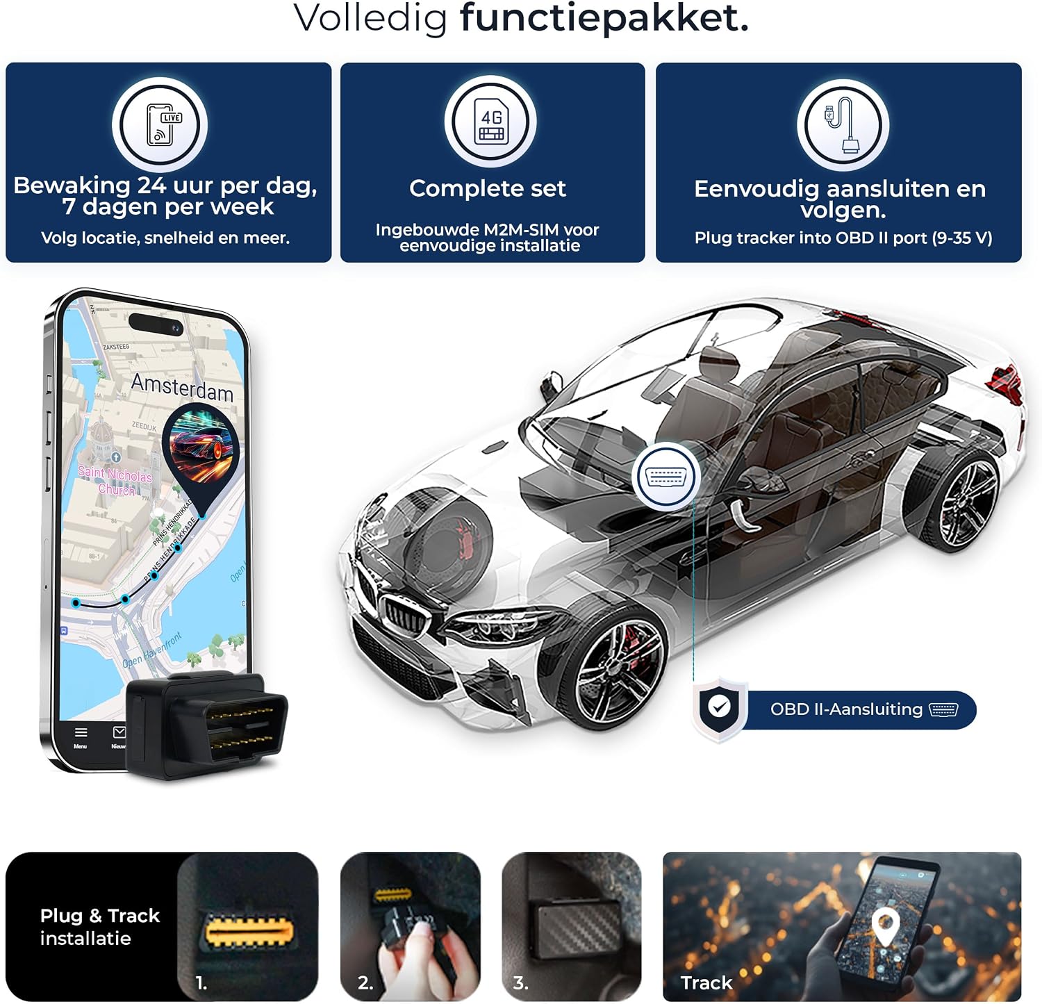 Thumbnail 2 de Salind GPS Salind 08 4G OBD-GPS-tracker met realtime tracking en geofence