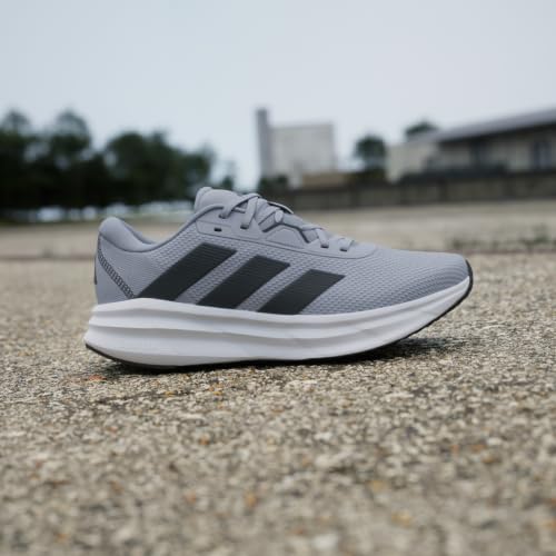 Detalle 2 de adidas Galaxy 7 para hombre: Halo Silver/Carbon/Core Black, talla 46 2/3 EU