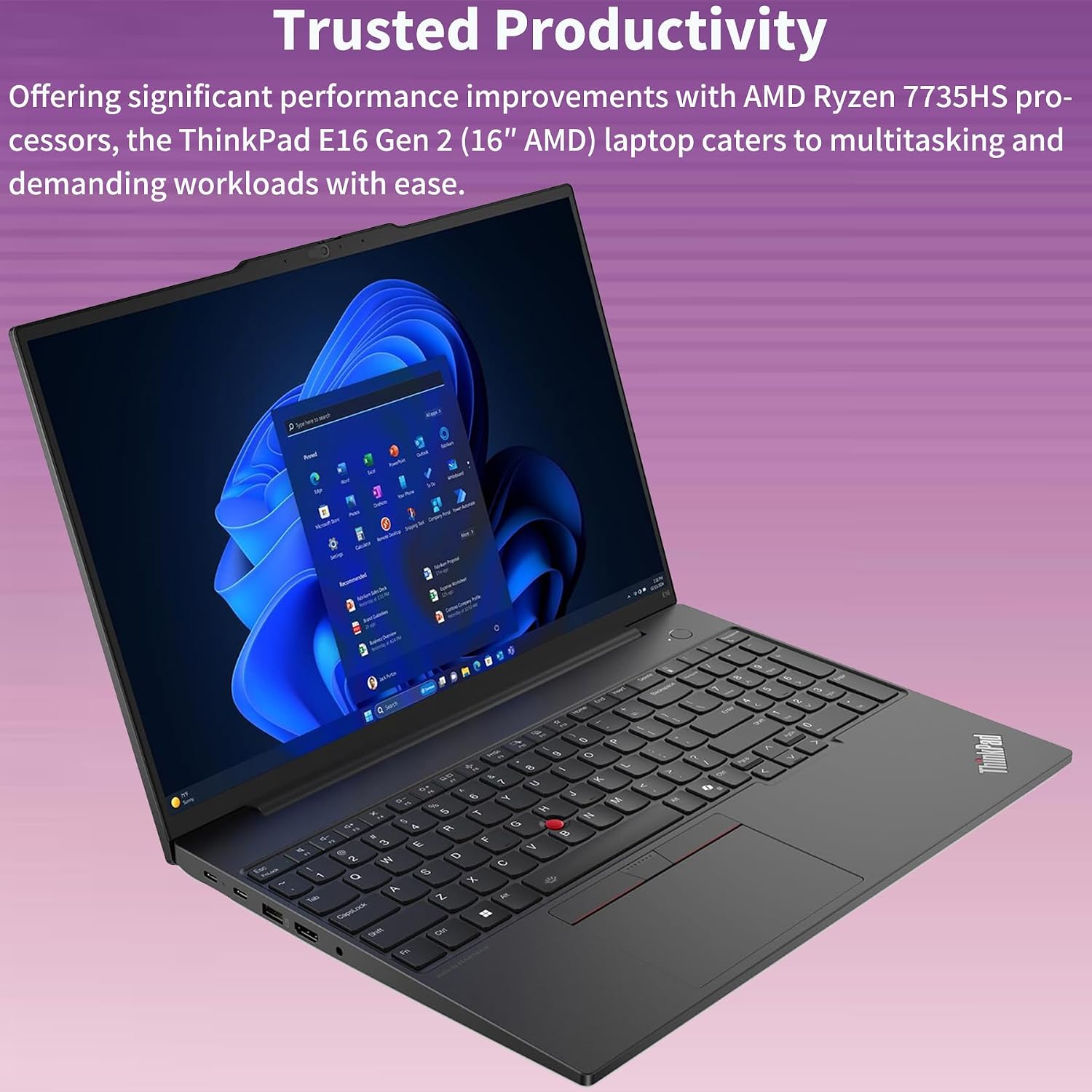 Detalle de Lenovo ThinkPad E16 Gen 2 laptop