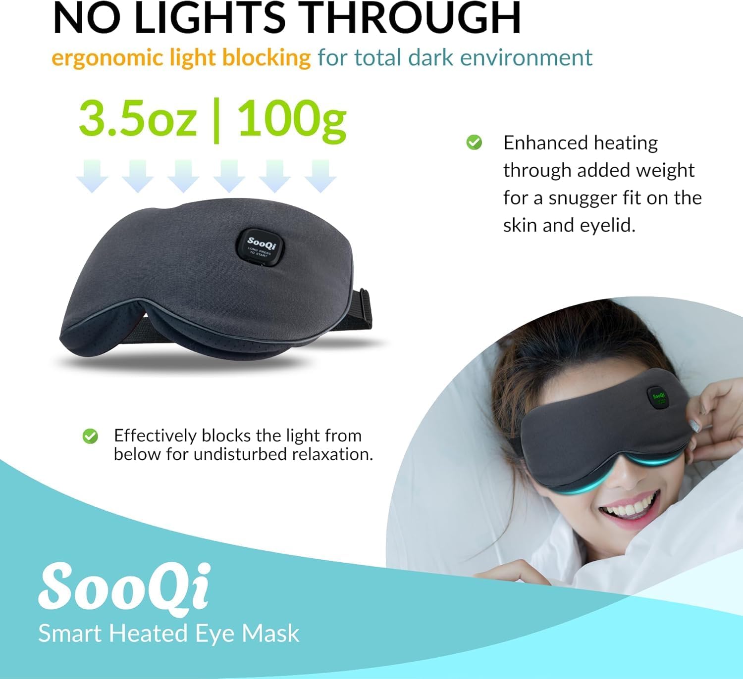 Thumbnail 6 de SooQi 2026 Rechargeable Heated Eye Mask – Cordless, Weighted for Dry Eyes, Fatigue, Sleep & Travel
