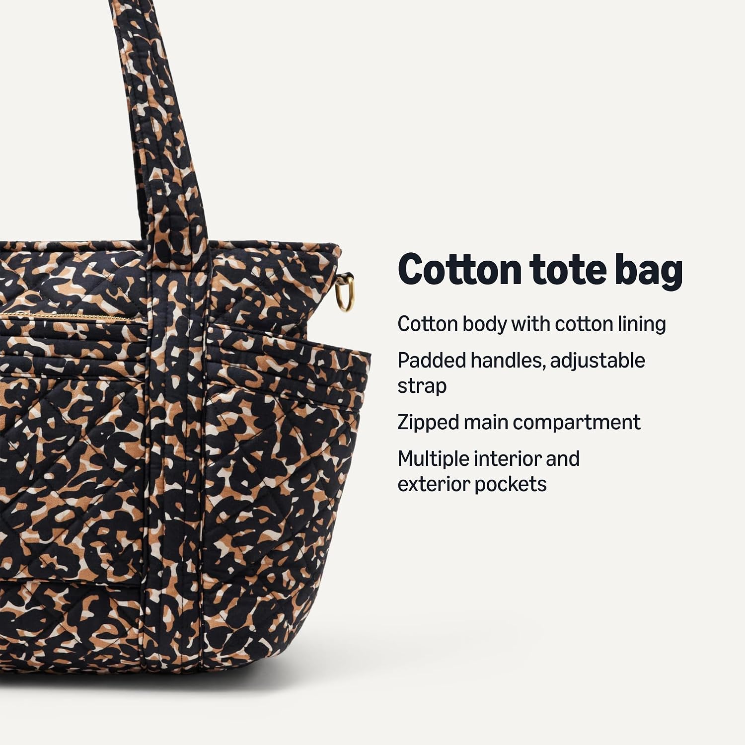 Detalle de Amazon Essentials Women's Quilted Cotton Tote Handbag