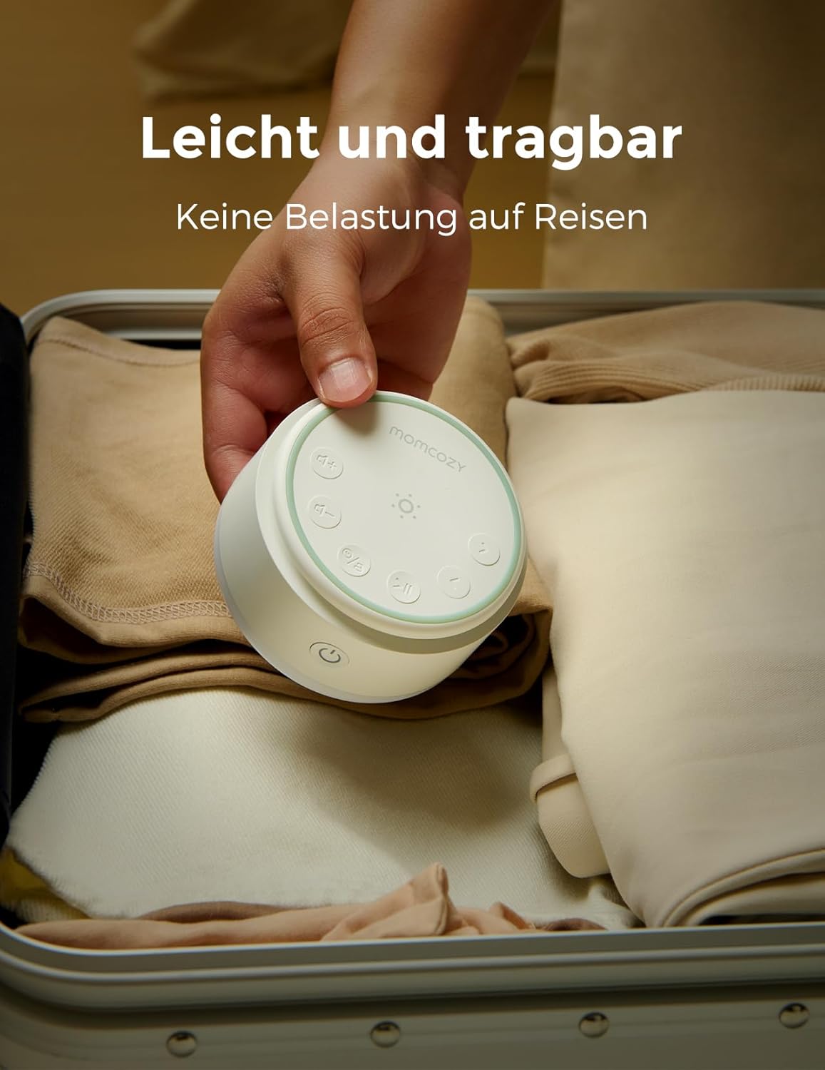 Detalle de Momcozy Sound Machine für Babys – 20 beruhigende Klänge & Touch-Licht mit Schlaf-Timer und Speicher