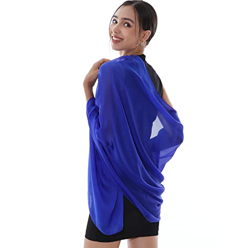 Thumbnail 1 de RIIQIICHY Foulard Sciarpa Seta Donna Blu: leggera, double-face e versatile per cerimonie