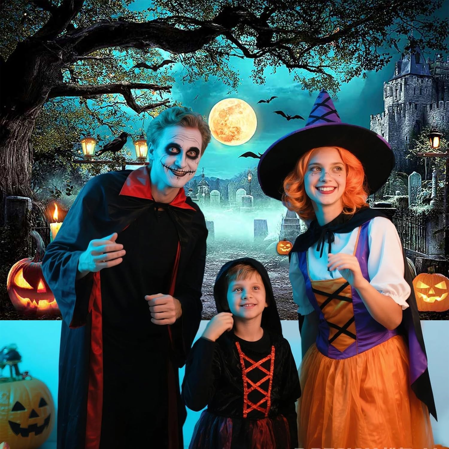 Detalle 2 de Mocsicka Halloween Backdrop 7x5ft