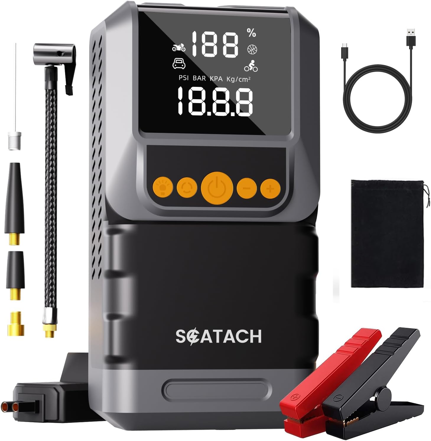 Detalle de Jump Starter with Air Compressor 8000A