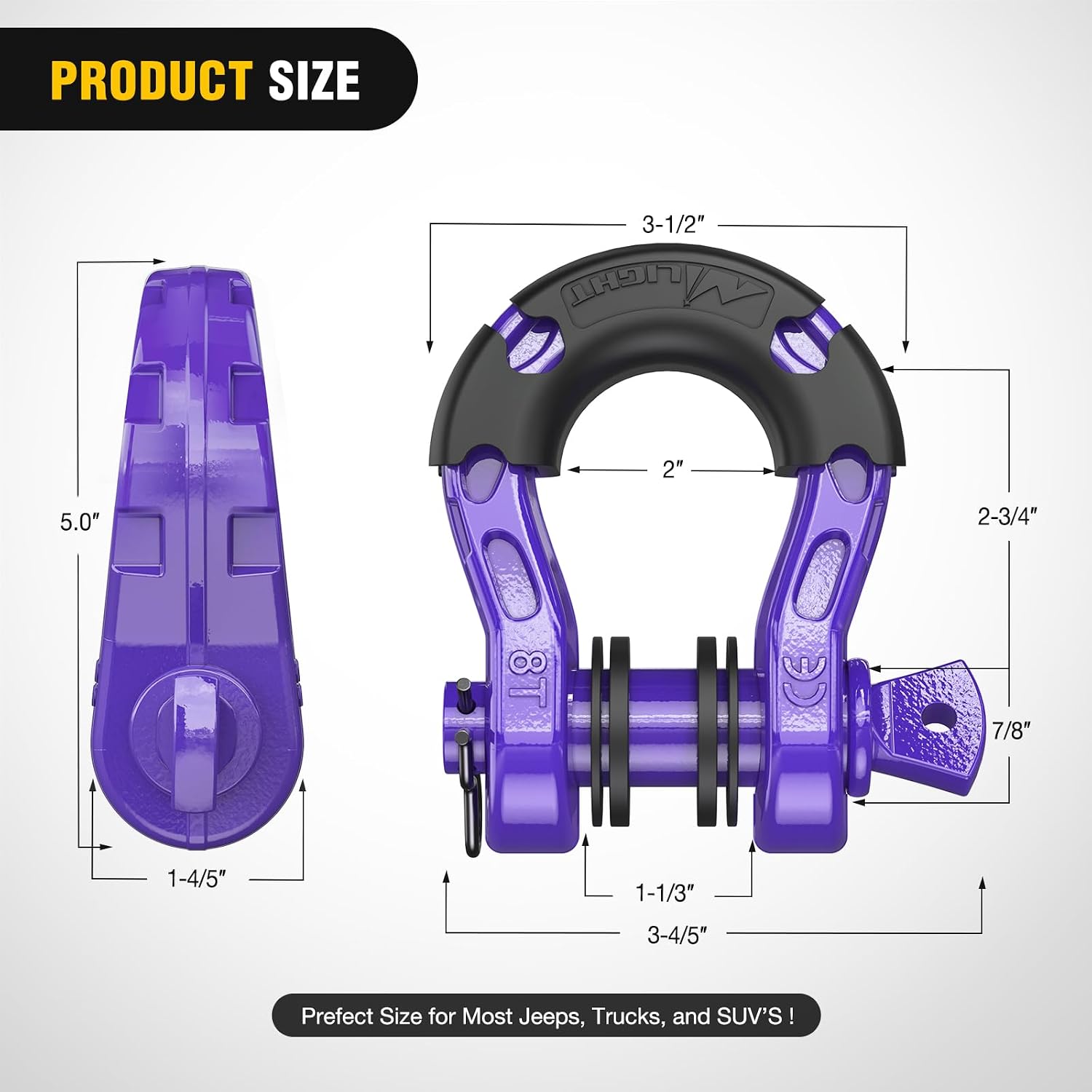 Detalle 2 de Nilight Recovery Shackle 3/4-Inch