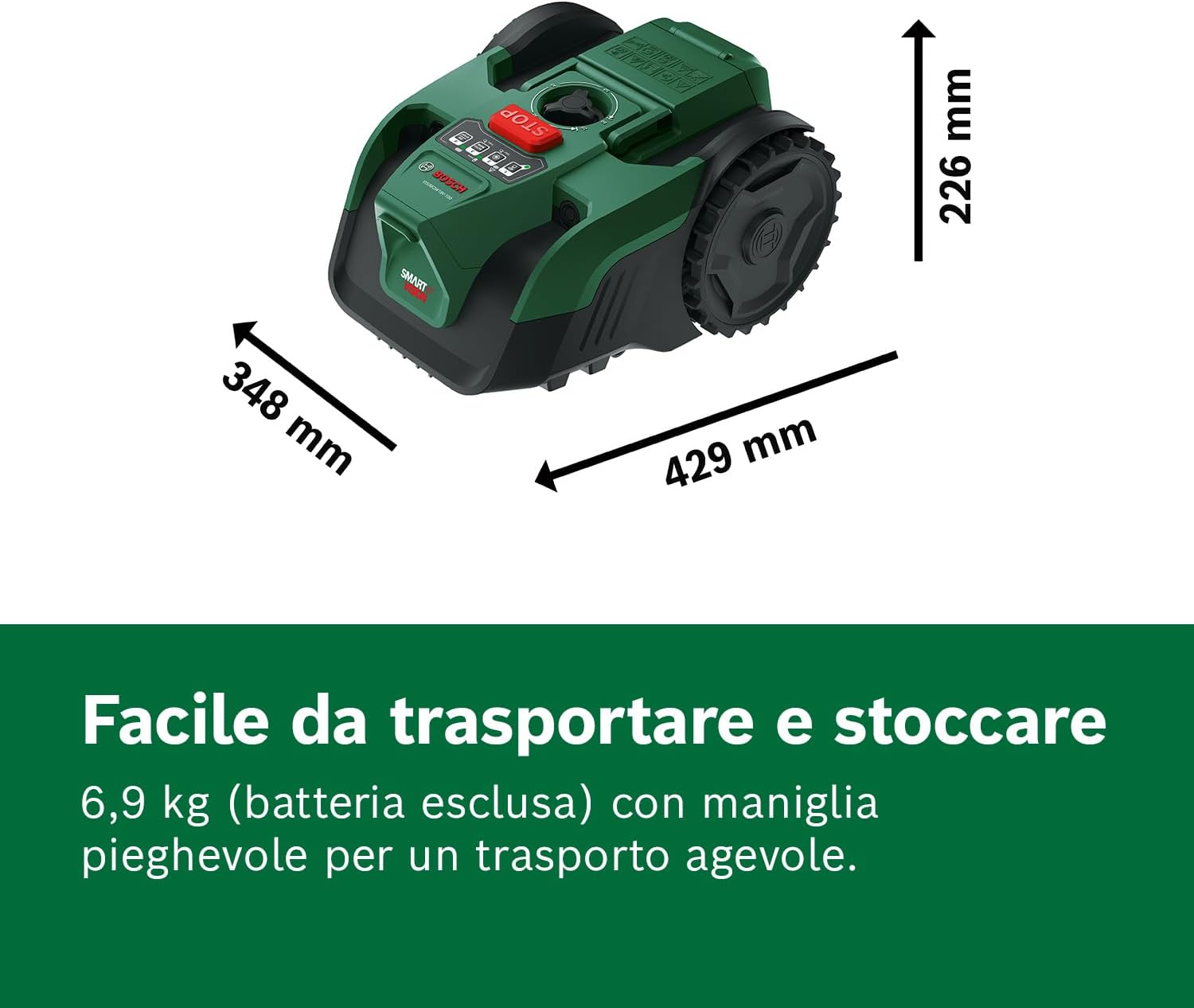 Thumbnail 5 de Bosch VISIMOW 18V-100 robot rasaerba a batteria per prati fino a 100 m² (taglio 16 cm, 20–60 mm)