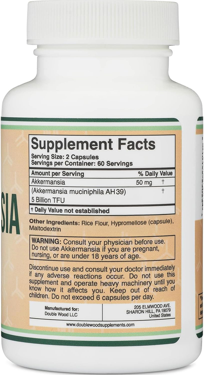 Thumbnail 2 de Double Wood Akkermansia Postbiotic Supplement, 120 Capsules