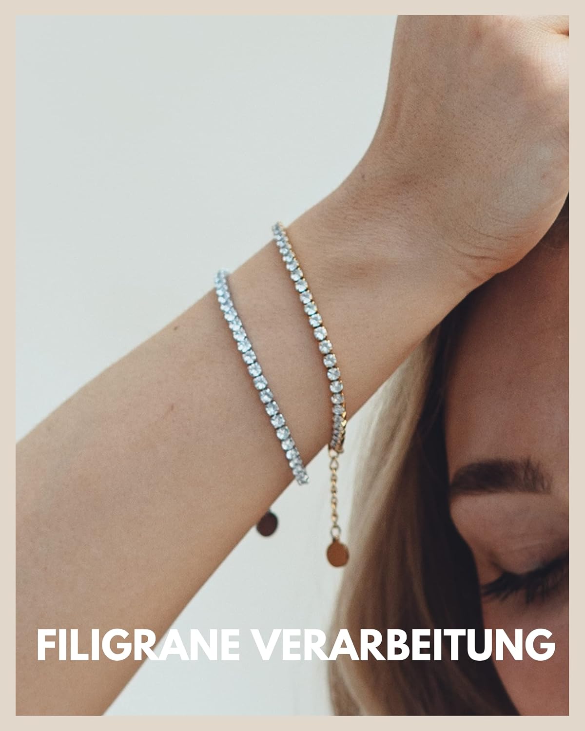 Thumbnail 2 de GD GOOD.designs Tennisarmband für Damen mit Cubic Zirkonia – Armkette in Roségold, Silber oder 18K vergoldet