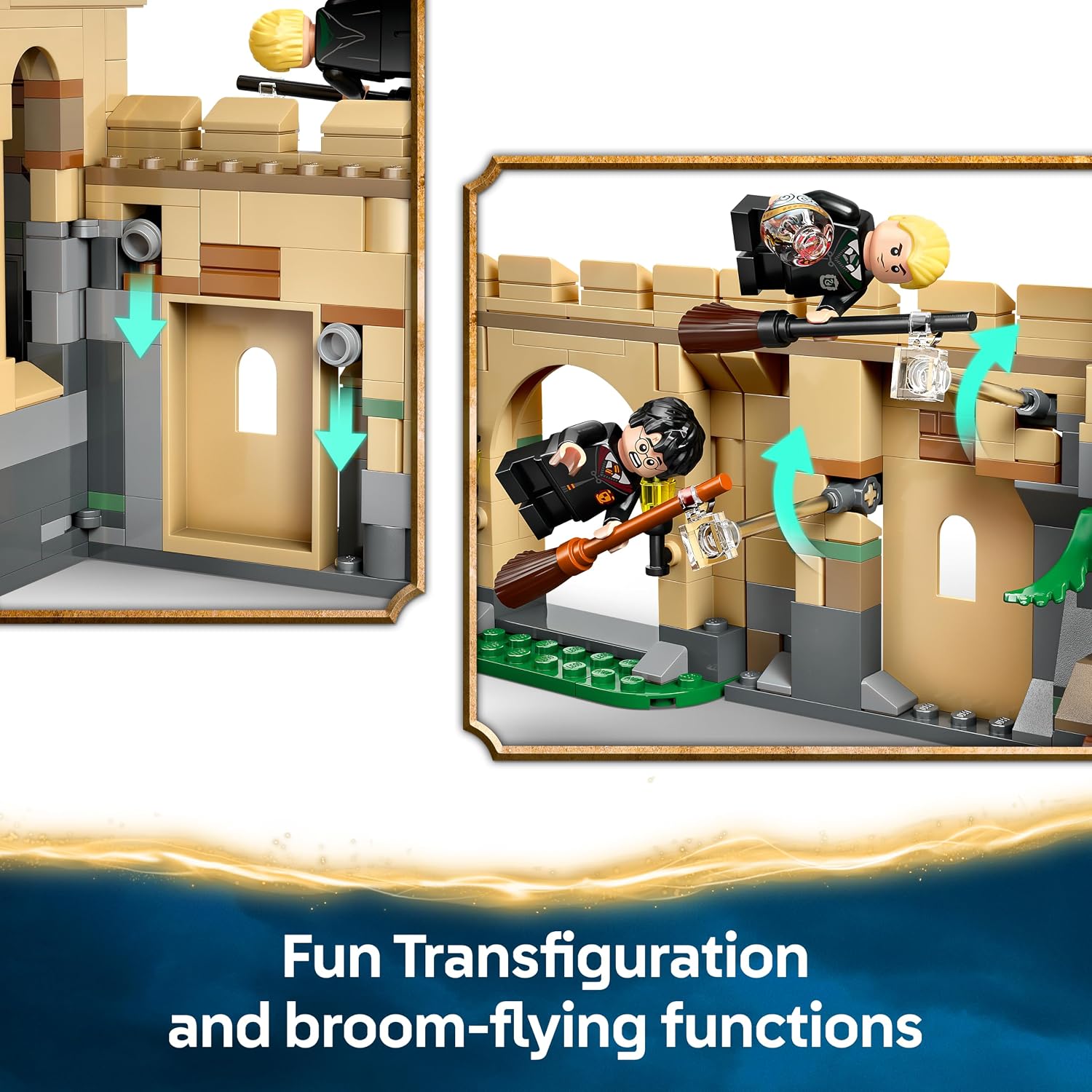 Detalle 1 de LEGO Harry Potter Hogwarts Castle: Flying Lessons 76447, 651-piece set