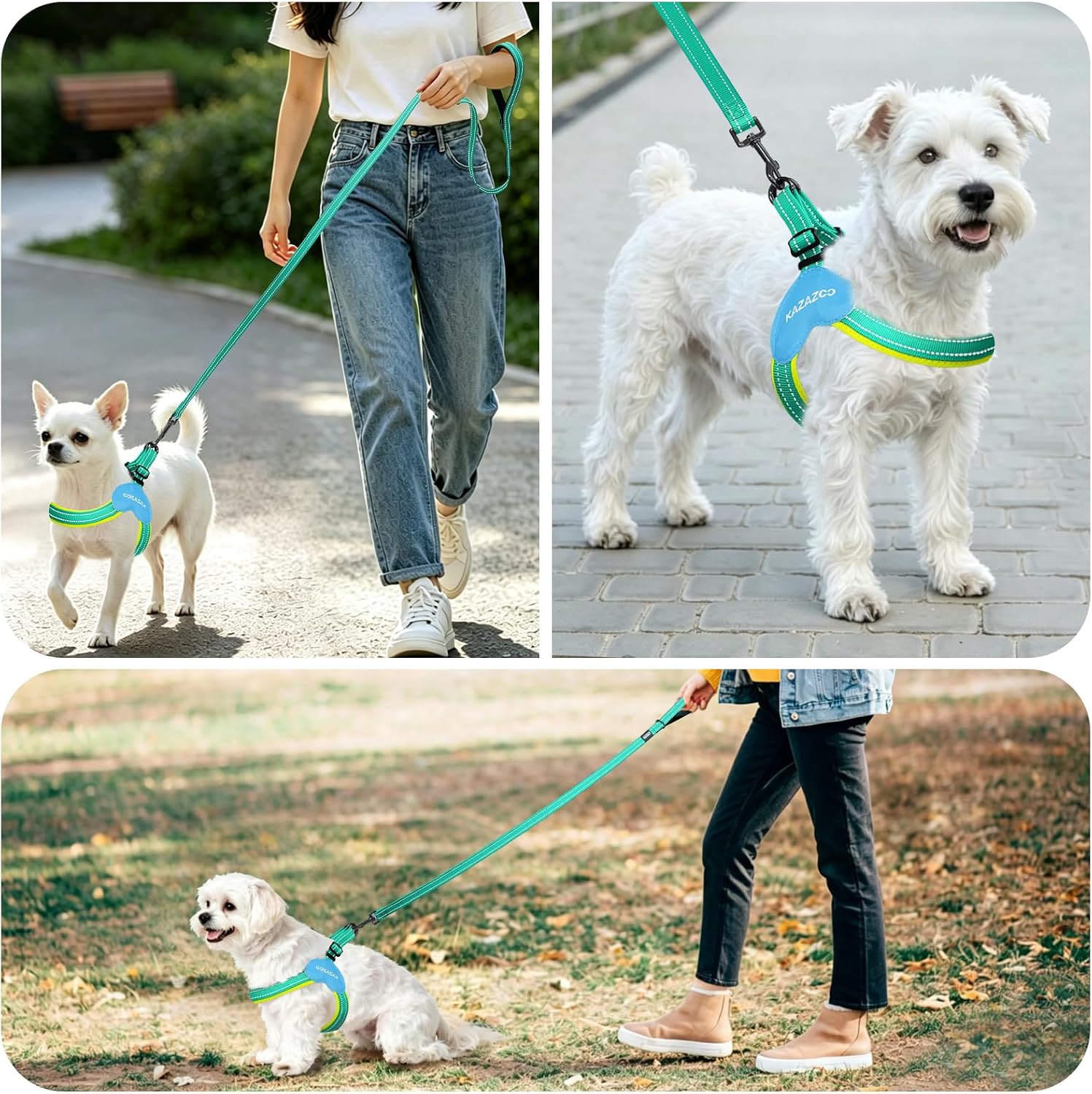 Detalle de Kazazoo Small Dog Harness and Leash Set, Size S