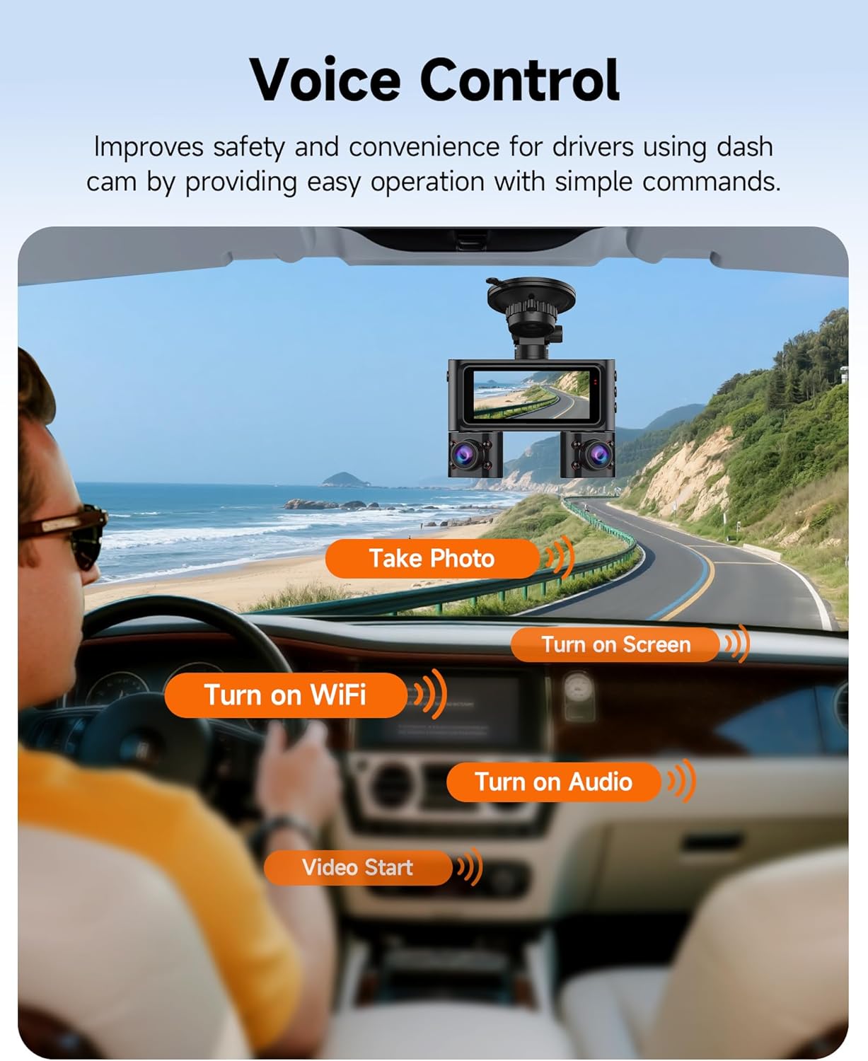 Thumbnail 4 de V7 2K 4-Channel Dash Cam with 64GB card