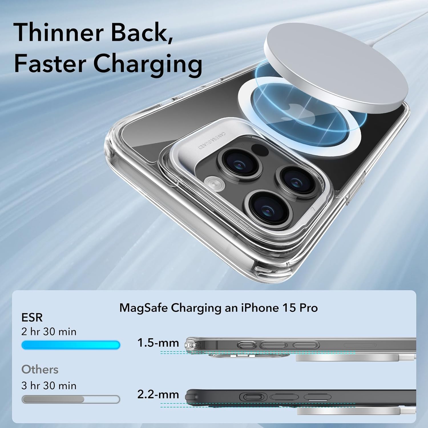 Thumbnail 2 de ESR for iPhone 15 Pro Case (MagSafe) – Military-Grade Clear Case with Adjustable Stash Stand