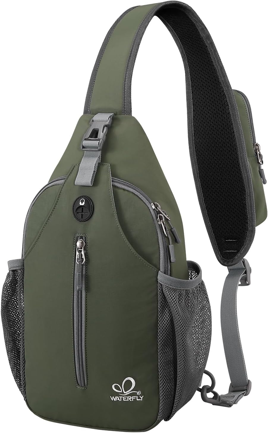 Detalle de WATERFLY Crossbody Sling Backpack: Compact, Versatile Daypack for Travel and Hiking