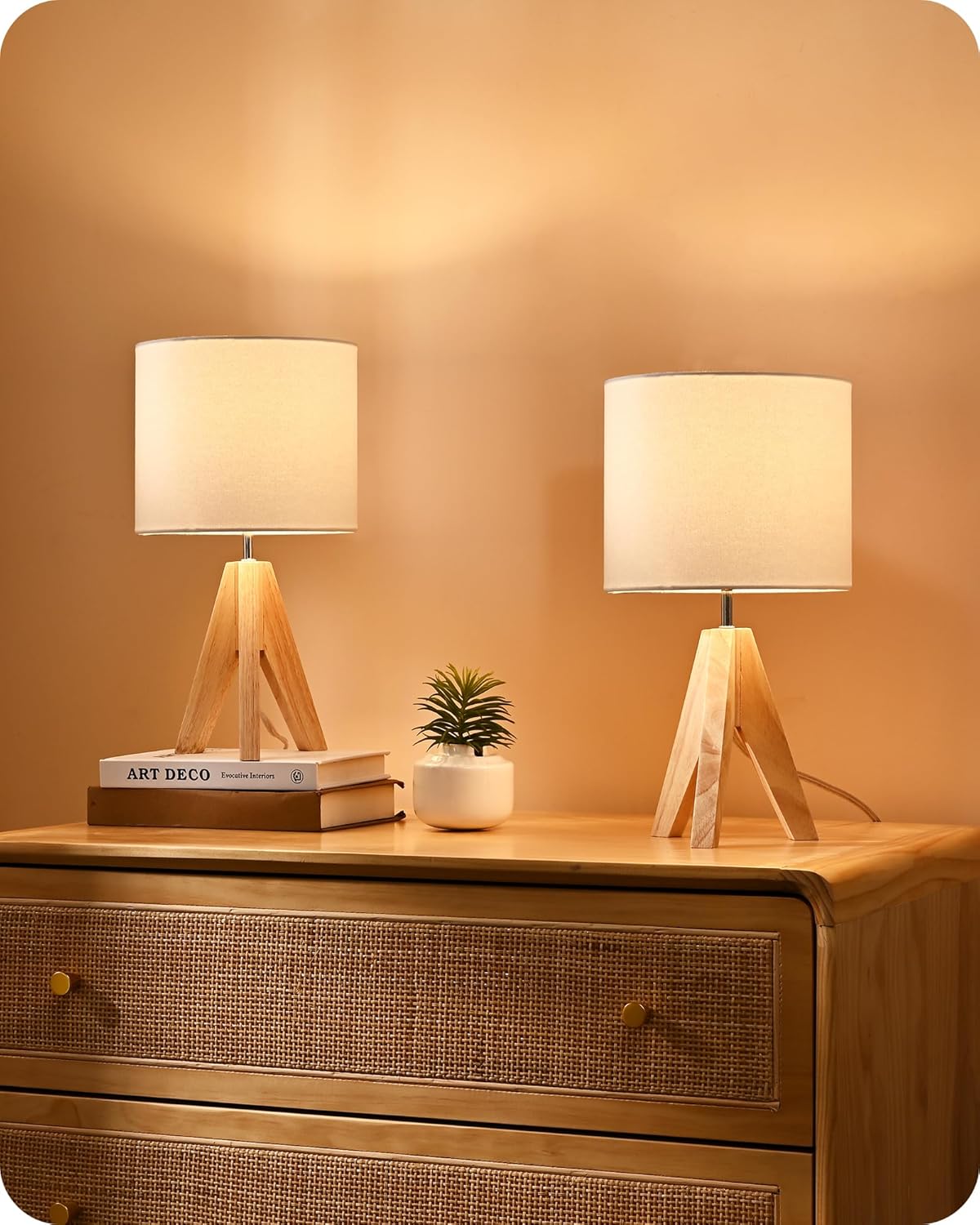 Thumbnail 7 de EDISHINE Lámpara de Mesa Vintage, Elegante Dúo LED 🛋