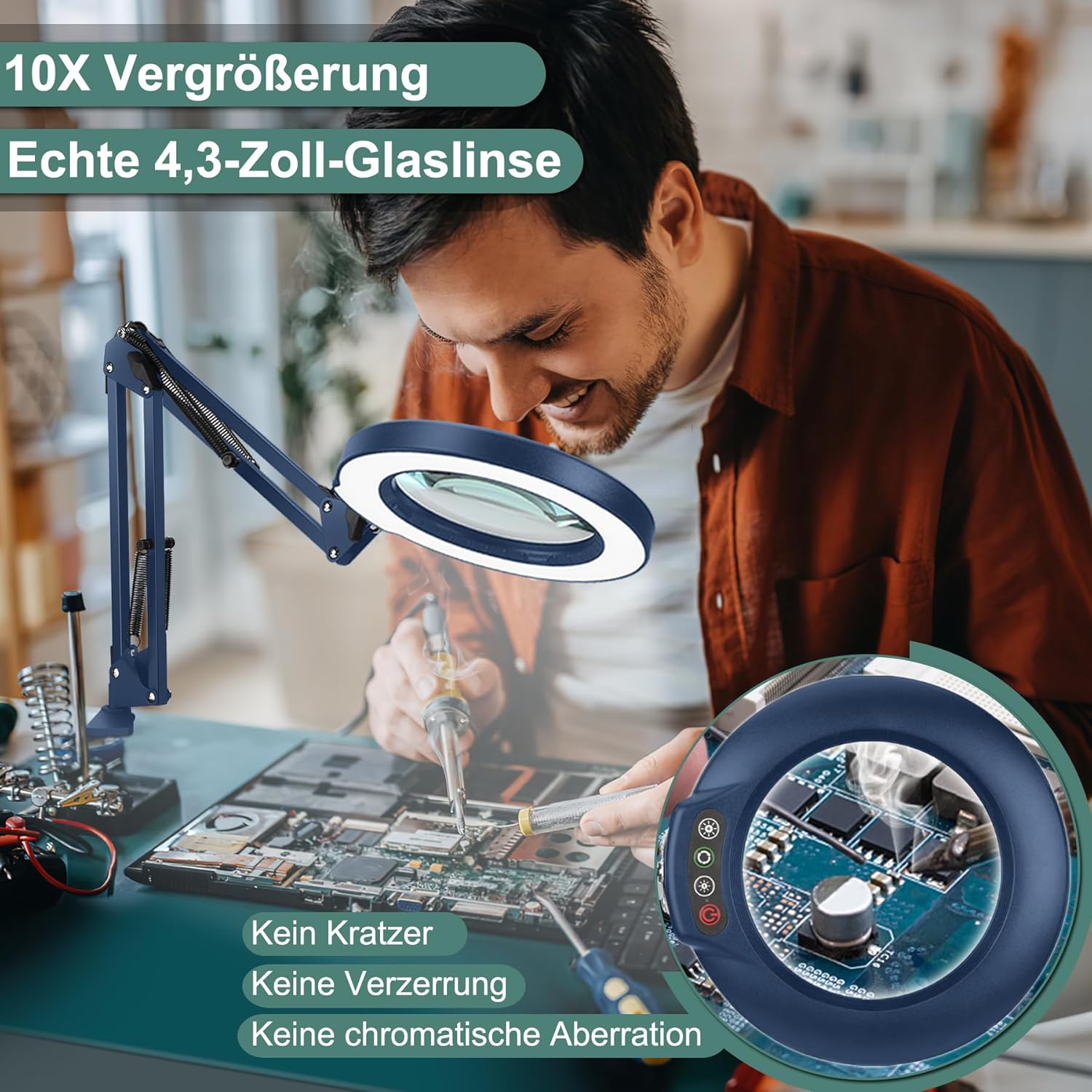 Thumbnail 1 de Veemagni 10X Lupe mit Licht 🔍