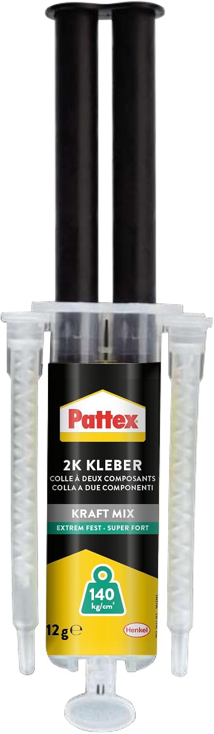 Detalle 2 de Pattex Kraft-Mix Extrem Fest – transluzenter 2-Komponenten Epoxidharzkleber, 12 g