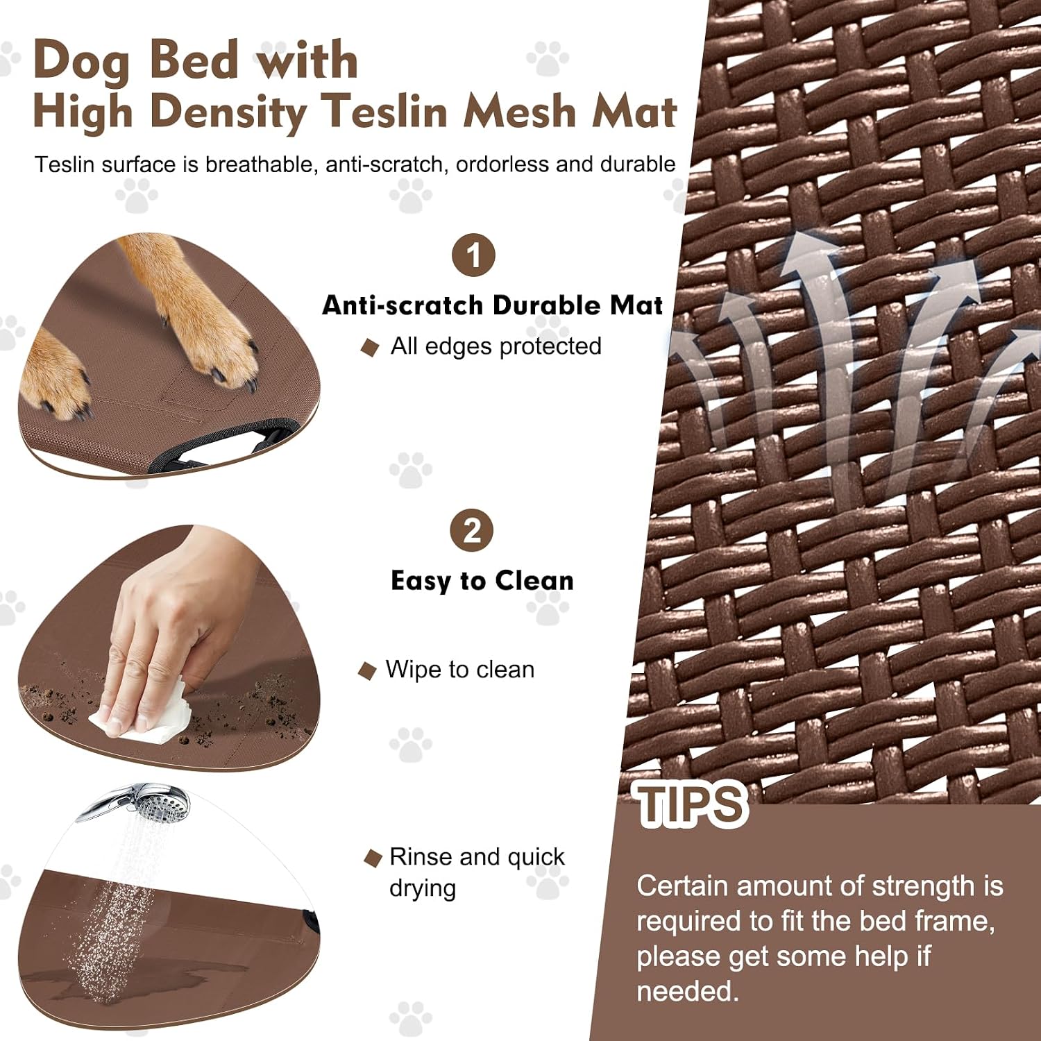 Thumbnail 3 de Snagle Paw Elevated Dog Bed With Canopy: Portable, Raised Outdoor Cot for Large Dogs