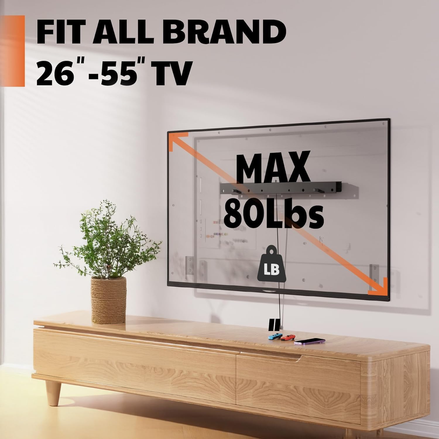 Detalle 2 de AENTGIU Studless TV Wall Mount 26-55 inch