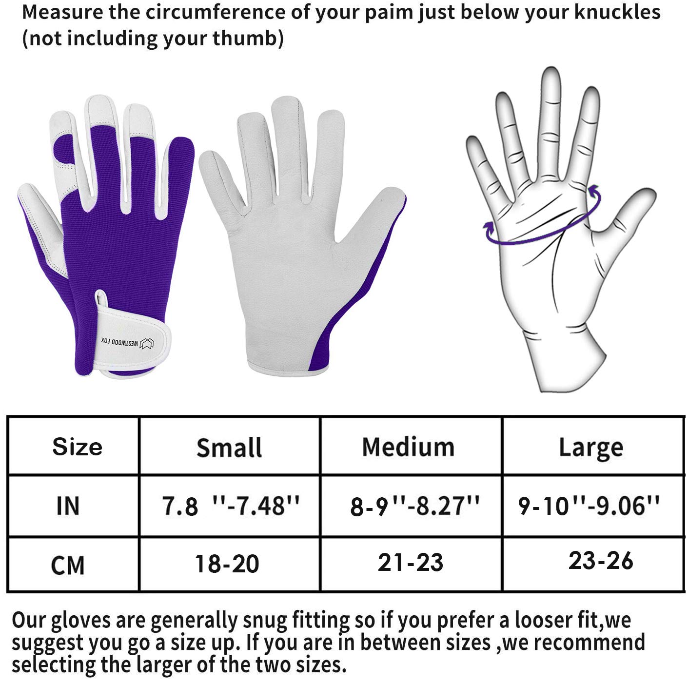 Thumbnail 4 de Westwood Fox Leather Gardening Gloves Thorn Proof