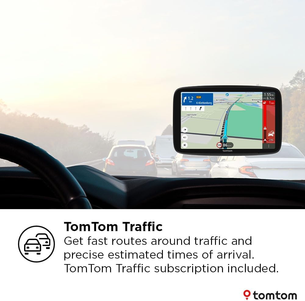 Thumbnail 1 de TomTom GO Navigator 2nd gen car sat nav with large 6-inch display, real-time traffic and Speed Camera Alerts trial