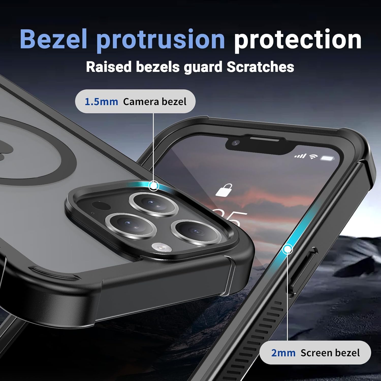 Thumbnail 5 de Jaroco Magnetic Case for iPhone 13 Pro Max (6.7 in) — MagSafe, Shockproof 2-Layer Bumper