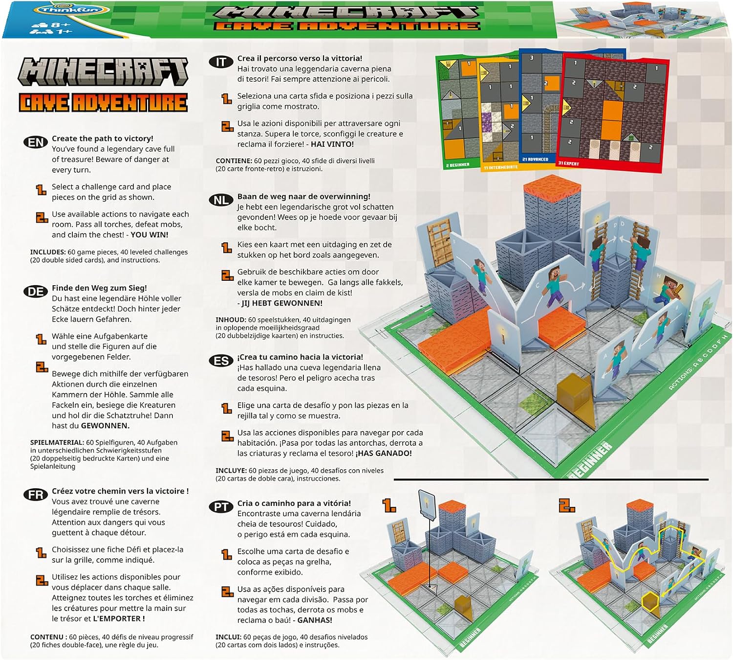Detalle 2 de ThinkFun 76700 Minecraft Cave Adventure-logicaspel met 40 puzzels