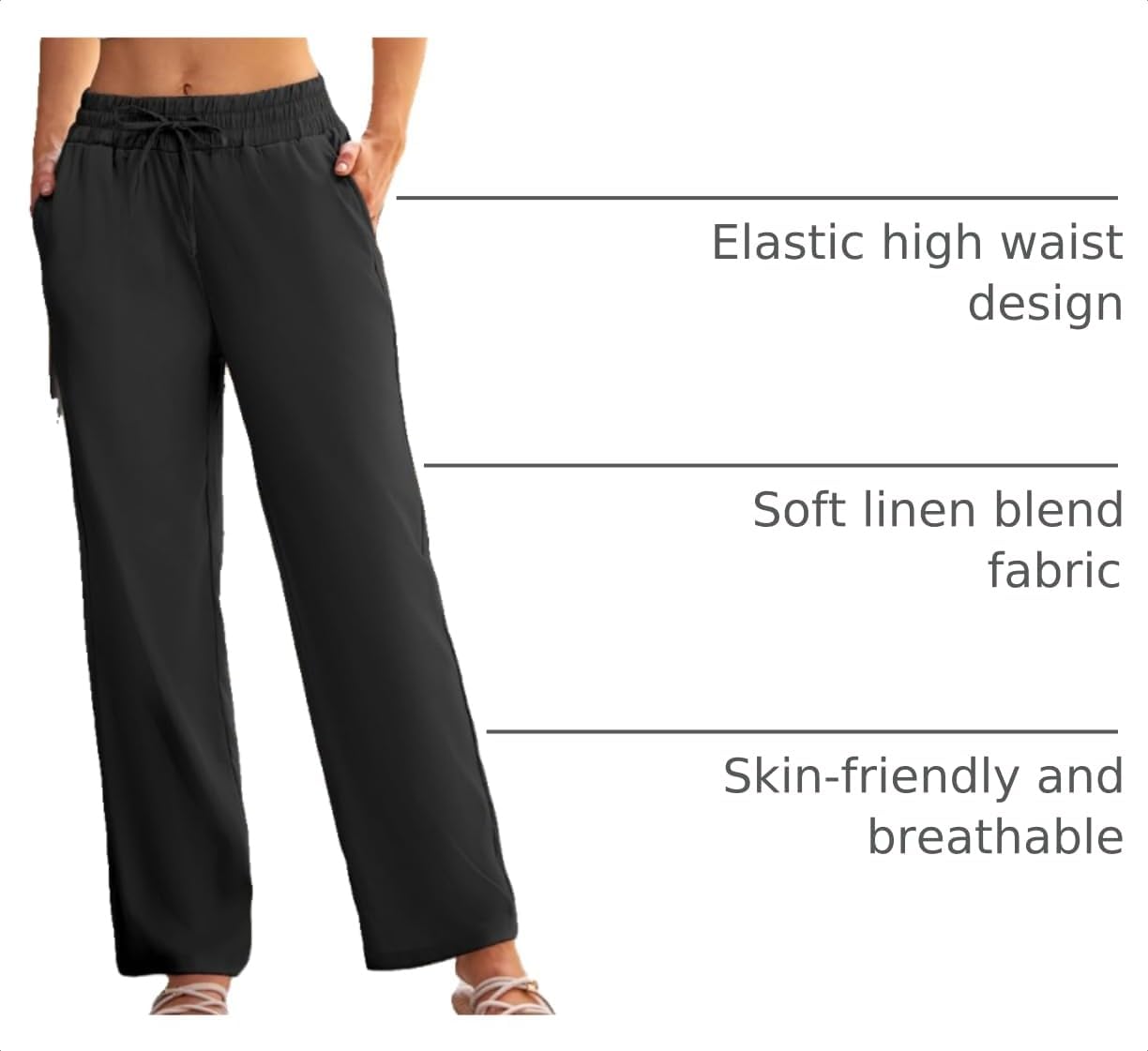 Detalle 2 de JEKAOYI Women's Pants in Linen Blend