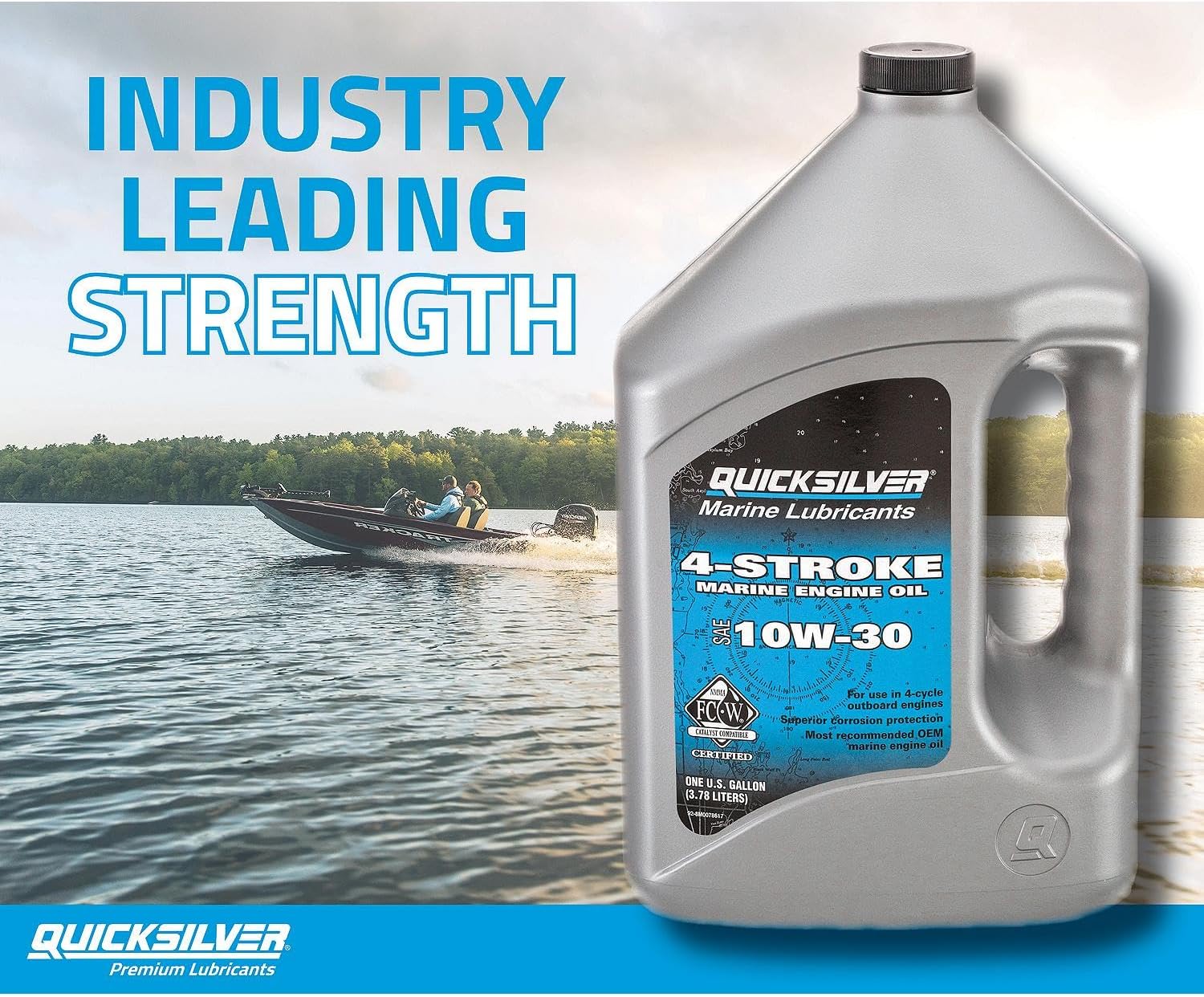 Thumbnail 1 de Quicksilver 10W-30 Marine Engine Oil (4-Stroke) — 8M0078617