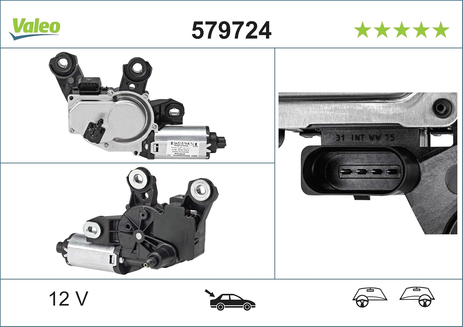 Thumbnail 3 de VALEO Rear Wiper Motor 579724 for Cayenne 2010-