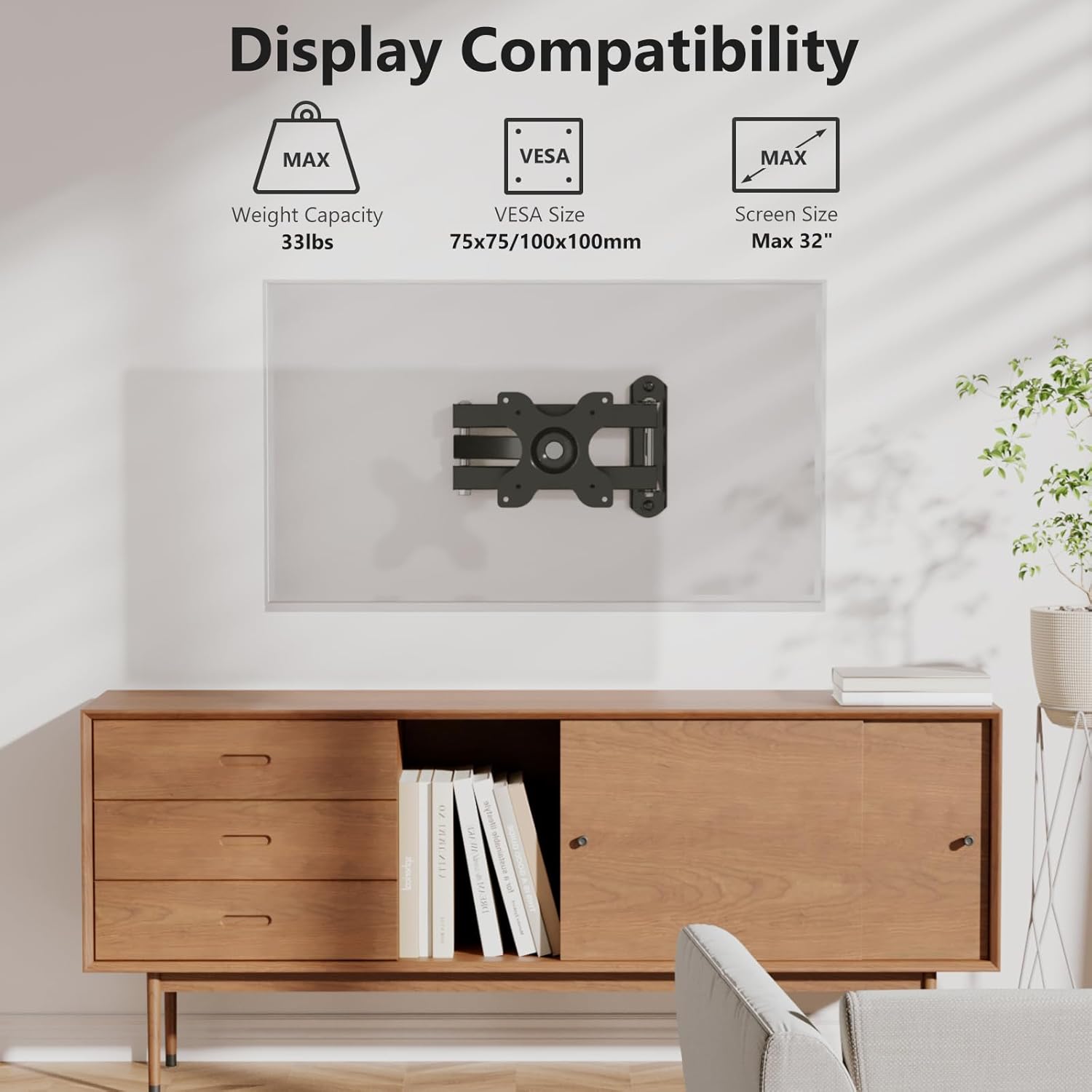 Detalle 2 de WALI TV Wall Mount 15 in Extension