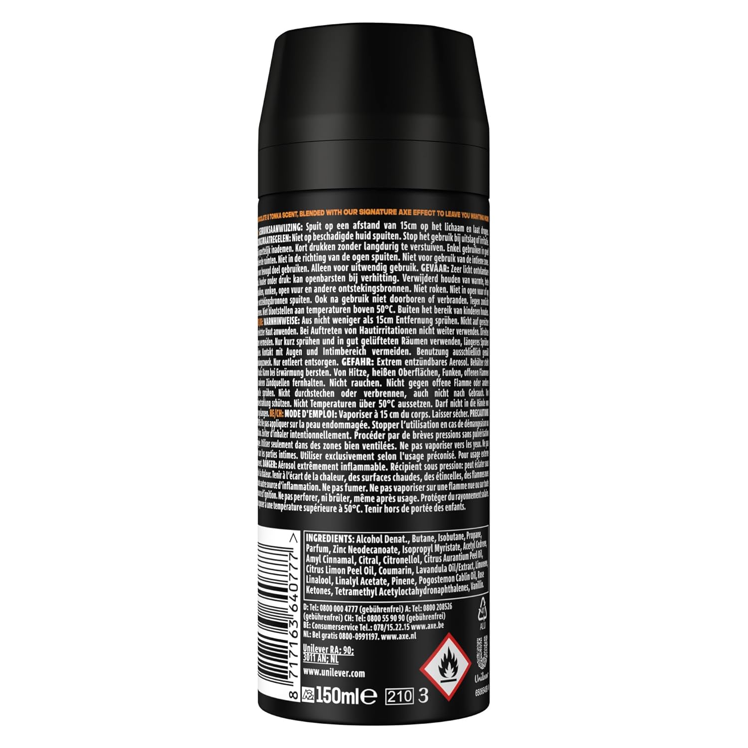 Thumbnail 3 de AXE Bodyspray Dark Temptation ohne Aluminium – 3x150 ml, 48 h Schutz gegen Körpergeruch